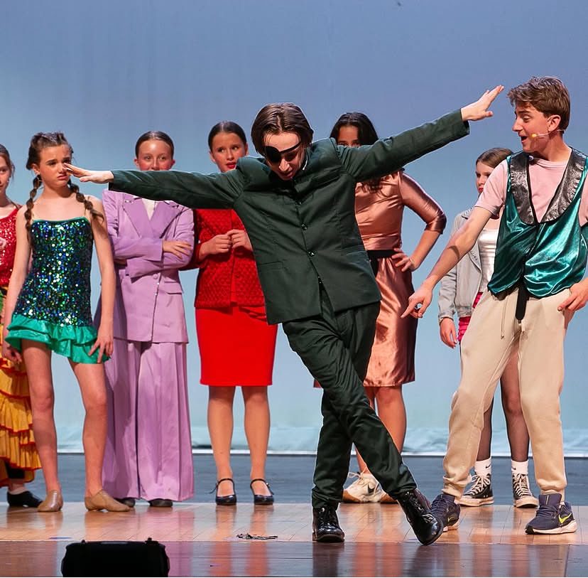 Dance ensemble in formation